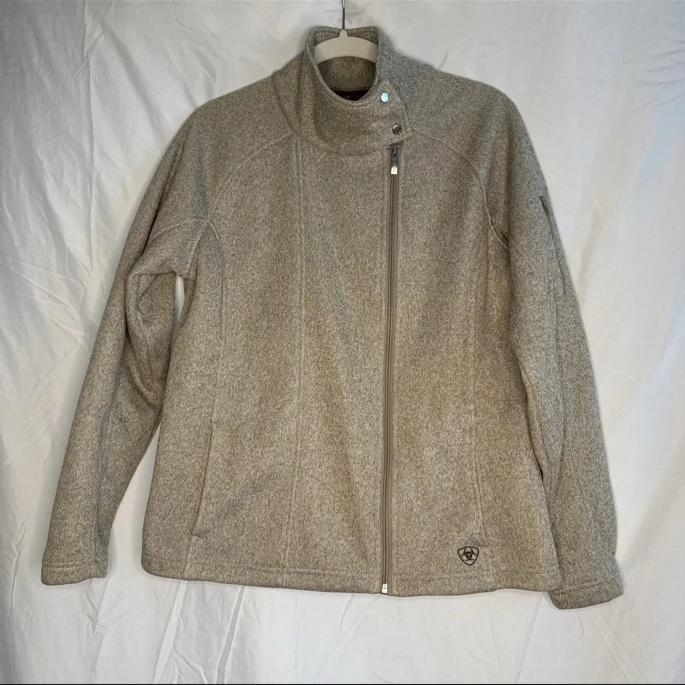 Ariat Regency Womens Full Zip Fleece Jacket Asymmetrical Zip L - Picture 1 of 3